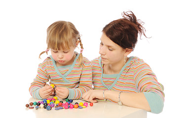 Image showing making first necklace