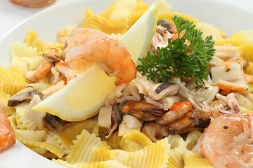 Image showing Seafood dinner