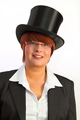 Image showing Attractive woman with hat