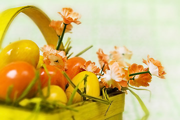 Image showing Yellow orange easte basket