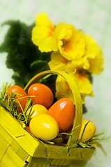 Image showing Yellow orange easte basket