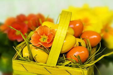 Image showing Yellow orange easte basket