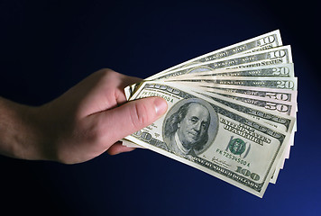 Image showing Handful of dollars