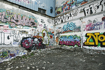 Image showing Graffiti walls