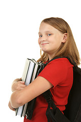 Image showing young girl going to school 