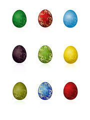 Image showing Easter eggs with pattern