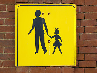 Image showing Pedestrian area sign