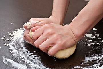 Image showing Kneading dough