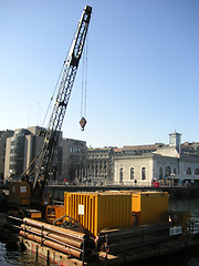 Image showing Floating crane