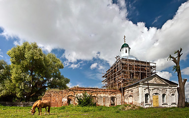 Image showing Restoration of old church