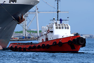 Image showing Tugboat at Work