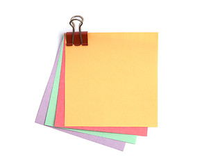 Image showing Note papers of different colours