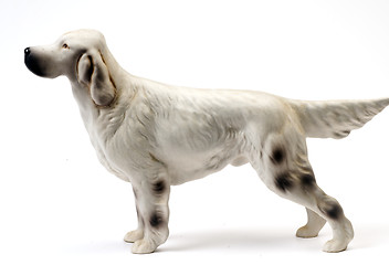 Image showing ceramic statue english setter pedigree dog
