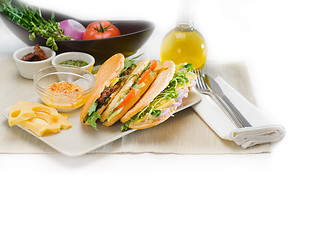 Image showing assorted panini sandwich