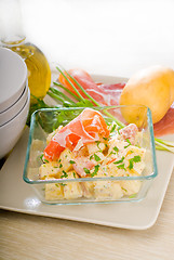 Image showing parma ham and potato salad