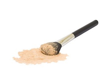 Image showing round black brush isolated