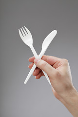 Image showing Disposable cutlery