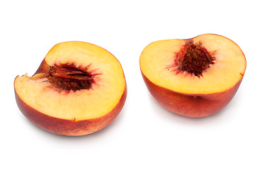 Image showing Peach cut on two parts