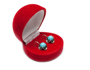 Image showing Red box with earring