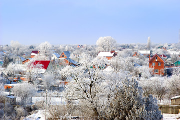 Image showing Village in a snow