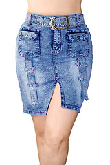 Image showing Blue jean skirt