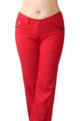 Image showing Red jeans