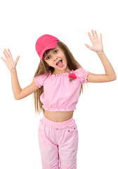 Image showing The girl in pink