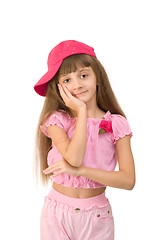 Image showing The girl in pink