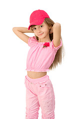 Image showing The girl in pink
