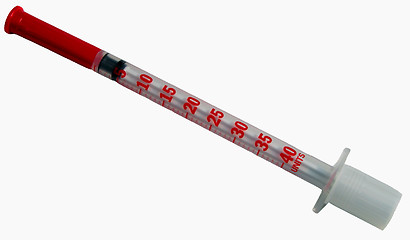 Image showing Insulin Syringe-clipping path