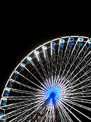 Image showing Ferris wheel at night