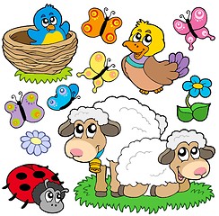 Image showing Various spring animals