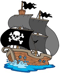 Image showing Pirate sailboat