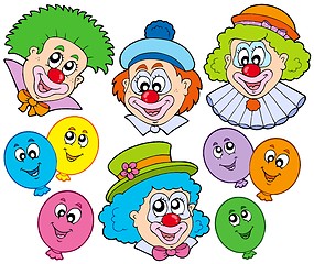 Image showing Funny clowns collection