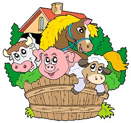 Image showing Group of farm animals