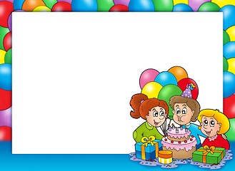 Image showing Frame with celebrating children