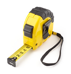 Image showing Single yellow and black tape measure