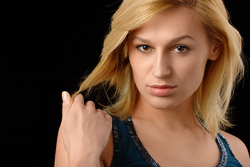 Image showing Portrait of a beautiful blonde