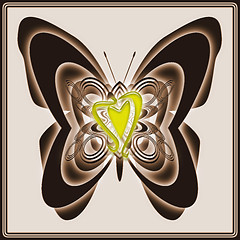 Image showing Butterfly with Heart