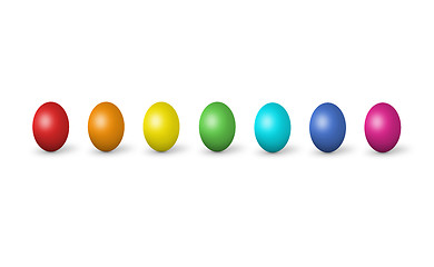 Image showing Colorful easter eggs isolated on white