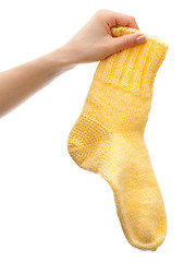 Image showing Yellow sock