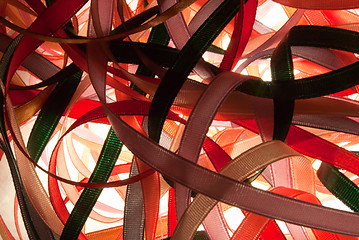 Image showing Colorful textile ribbons