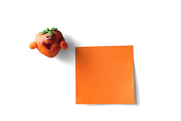 Image showing sticky note and strawberry