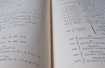 Image showing pages of maths book
