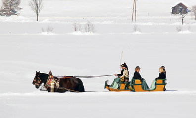 Image showing Sledge ride