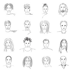 Image showing Doodle faces