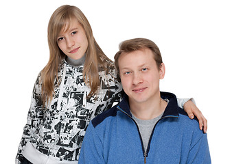 Image showing Household portrait father and daughter