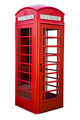 Image showing english red phone box
