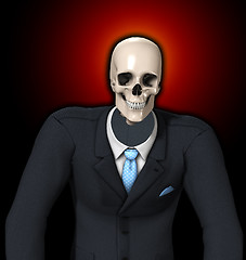 Image showing Skeleton Businessman