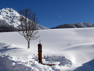 Image showing Waterpump in the snow